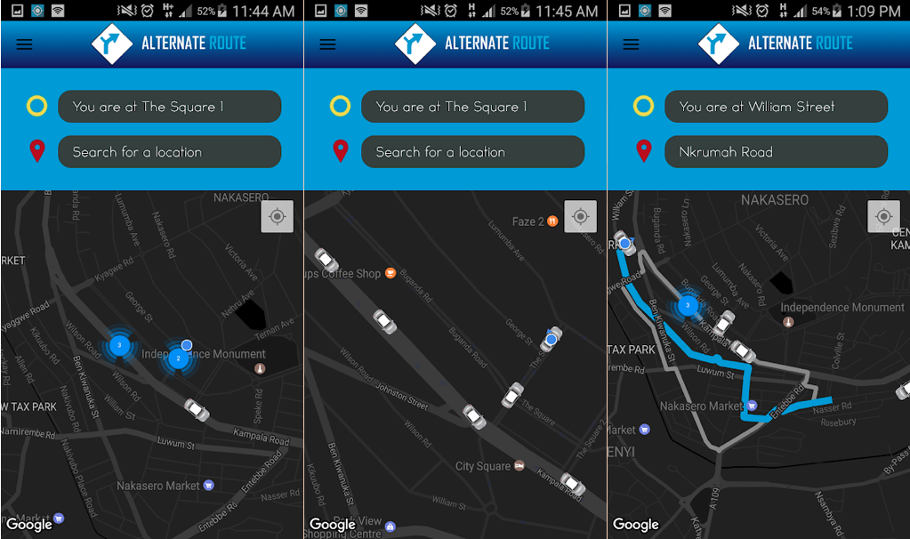 Alternate Route IOS and Android app